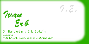 ivan erb business card